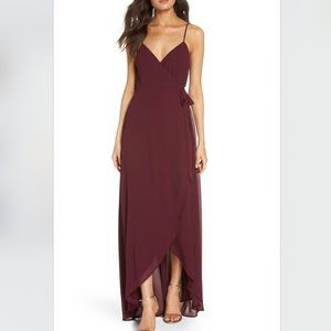 Maroon Show Me Your MuMu Wrap Gown | M